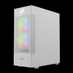 Gamdias кутия Case ATX - AURA GC5 ELITE ARGB WH - Addressable RGB, Mesh, Digital Display
