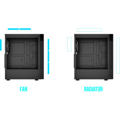 Gamdias кутия Case ATX - AURA GC5 ELITE ARGB BK - Addressable RGB, Mesh, Digital Display