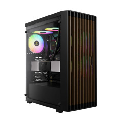 Gamdias кутия Case ATX - AURA GC4 ELITE - Addressable RGB, Wood