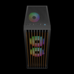 Gamdias кутия Case ATX - AURA GC4 ELITE - Addressable RGB, Wood