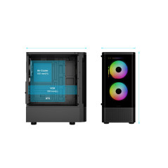 Gamdias кутия Case ATX - TALOS E3 CG - 3 x 120 mm A-RGB, Curved Glass