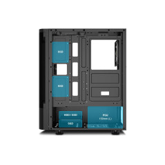 Gamdias кутия Case ATX - TALOS E3 CG - 3 x 120 mm A-RGB, Curved Glass