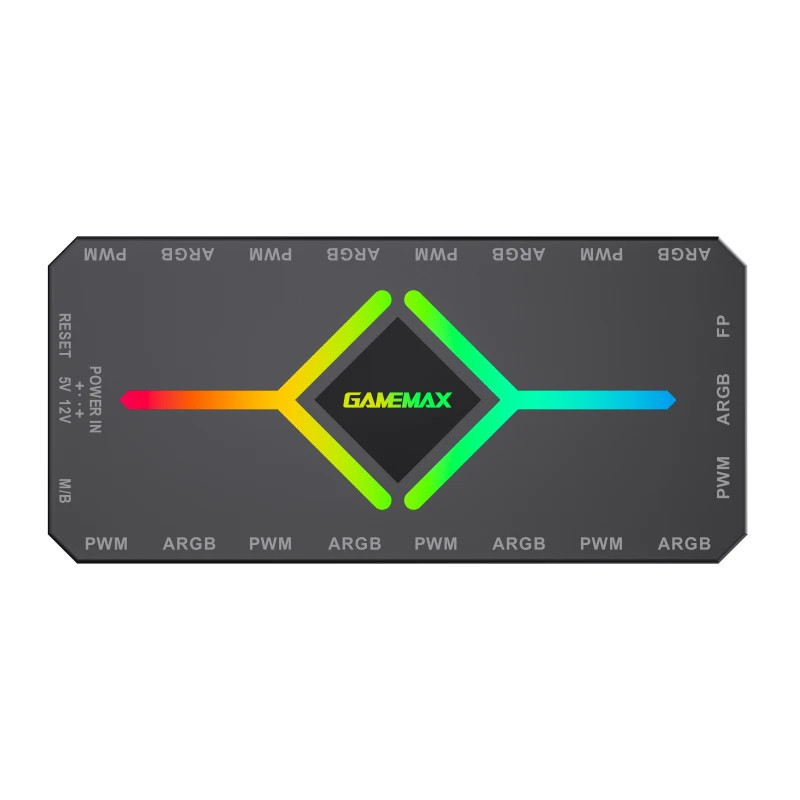 Gamemax разклонител за вентилатори Fan Hub - V4.0 PWM ARGB Hub + Controller Black