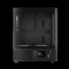 Gamdias кутия Case ATX - ATLAS E2 - 3 x 120 mm A-RGB, Digital Display, Curved Glass