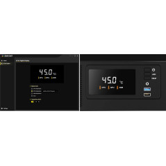 Gamdias кутия Case ATX - ATLAS E2 - 3 x 120 mm A-RGB, Digital Display, Curved Glass