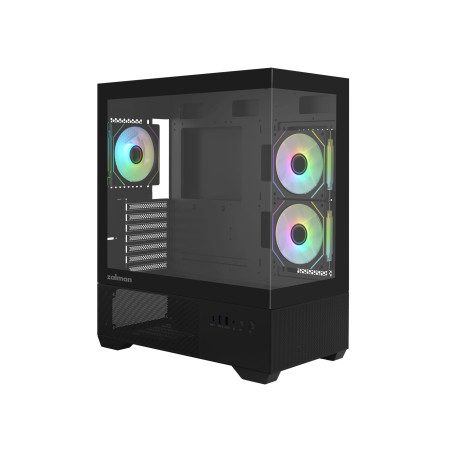 Zalman кутия Case ATX - Chronix BLACK - 3 x 120 mm A-RGB, USB-C, Tempered Glass
