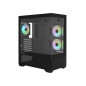 Zalman кутия Case ATX - Chronix BLACK - 3 x 120 mm A-RGB, USB-C, Tempered Glass