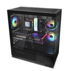 Zalman кутия Case ATX - Chronix BLACK - 3 x 120 mm A-RGB, USB-C, Tempered Glass