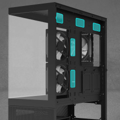 Zalman кутия Case ATX - Chronix BLACK - 3 x 120 mm A-RGB, USB-C, Tempered Glass