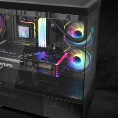 Zalman кутия Case ATX - Chronix BLACK - 3 x 120 mm A-RGB, USB-C, Tempered Glass