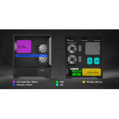 Zalman кутия Case ATX - Chronix BLACK - 3 x 120 mm A-RGB, USB-C, Tempered Glass