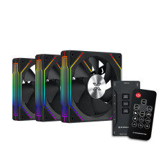 Xigmatek Комплект вентилатори Fan Pack 3-in-1 3x120mm - Infinity G22A - Infinity Mirror, A-RGB