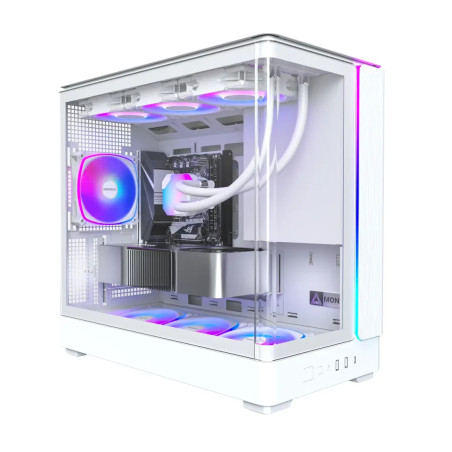 Montech кутия Case mATX - KING 15 PRO (W) - 4 x 120 mm A-RGB, USB-C