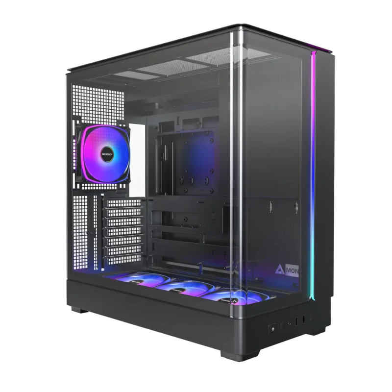 Montech кутия Case ATX - KING 45 PRO (B) - 4 x 120 mm A-RGB, USB-C