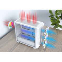 Montech кутия Case mATX - X5M (B) - 4 x 120 mm A-RGB, USB-C