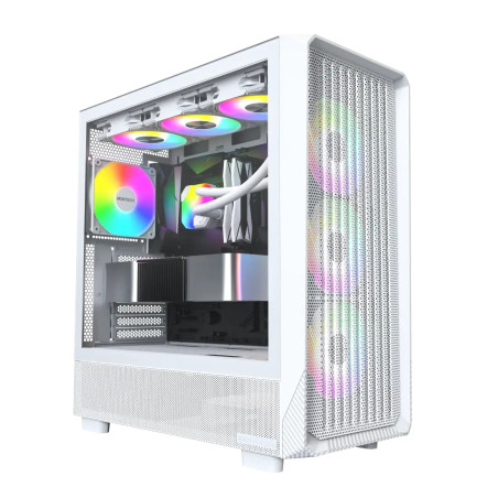 Montech кутия Case mATX - X5 (W) - 4 A-RGB fans, USB-C
