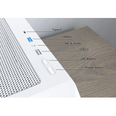 Montech кутия Case mATX - X5 (W) - 4 A-RGB fans, USB-C