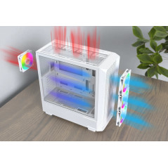 Montech кутия Case mATX - X5 (W) - 4 A-RGB fans, USB-C