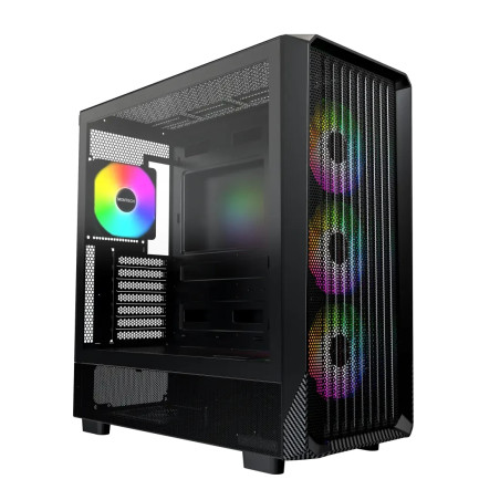 Montech кутия Case mATX - X5 (B) - 4 A-RGB fans, USB-C