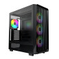 Montech кутия Case mATX - X5 (B) - 4 A-RGB fans, USB-C