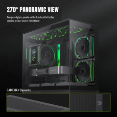 Gamemax кутия Case EATX - Vista 2 MB - 3 x 120 mm Addressable RGB