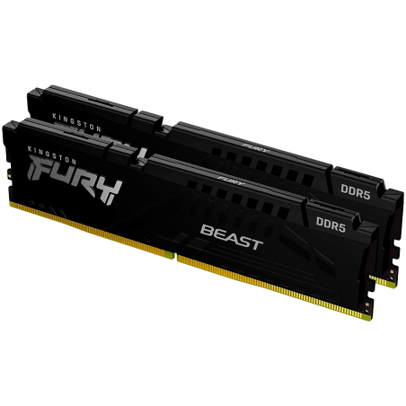 Kingston 64GB 5200MT/s DDR5 CL40 DIMM (Kit of 2) FURY Beast Black