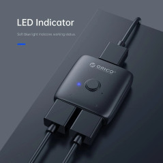 Orico Разклонител превключвател HDMI 2.0 Switcher/Splitter 2-Port Bi-Direction 4K Black - HS2-A1-BK-EP