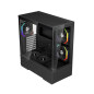 1stPlayer Кутия Case ATX - Crystal Vision CV7 Black - 5 x 120 mm included