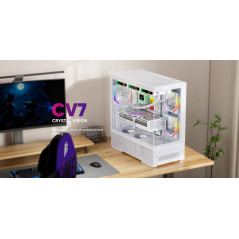 1stPlayer Кутия Case ATX - Crystal Vision CV7 Black - 5 x 120 mm included