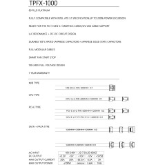 Thermalright захранване PSU SFX 3.1 1000W Platinum, Full Modular - TR-TPFX1000
