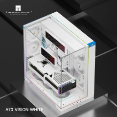 Thermalright кутия Case ATX - TR-A70 Vision White - 9.16 inch LCD Display, USB-C