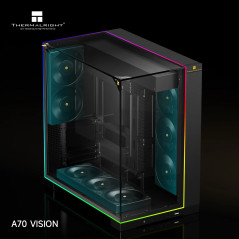 Thermalright кутия Case ATX - TR-A70 Vision Black - 9.16 inch LCD Display, USB-C