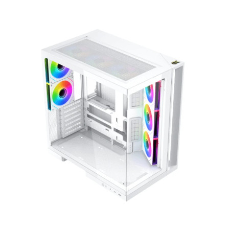 Xigmatek кутия Case ATX - Aqua 7 Arctic - 8 ARGB Fans, USB-C
