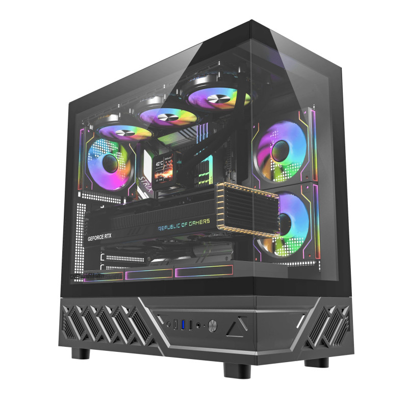 Darkflash кутия Case ATX - DS950 Black - 6 x 120 mm Infinity Mirror A-RGB Darkflash кутия Case ATX - DS950 Black - 6 x 120 mm Infinity Mirror A-RGB