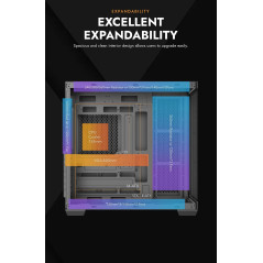 Darkflash кутия Case EATX - C280 Black - 7 ARGB fans