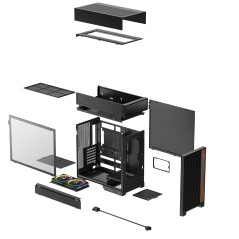 DeepCool кутия Case ATX - CL660 - Modular Split-Chamber, 2 ARGB fans