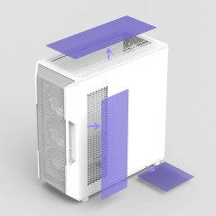 Zalman кутия Case ATX - I3 NEO V2 White - RGB, Mesh