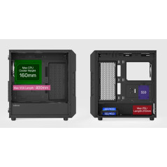 Zalman кутия Case ATX - I3 NEO V2 Black - RGB, Mesh