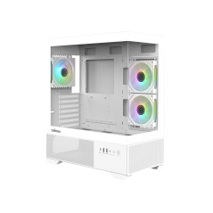 Zalman кутия Case ATX - Chronix WHITE V2 - 3 x 120 mm A-RGB, USB-C, Tempered Glass