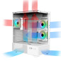Zalman кутия Case ATX - Chronix WHITE V2 - 3 x 120 mm A-RGB, USB-C, Tempered Glass