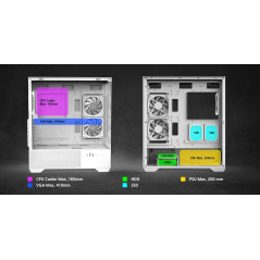 Zalman кутия Case ATX - Chronix WHITE V2 - 3 x 120 mm A-RGB, USB-C, Tempered Glass