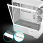 Zalman кутия Case ATX - Chronix WHITE V2 - 3 x 120 mm A-RGB, USB-C, Tempered Glass