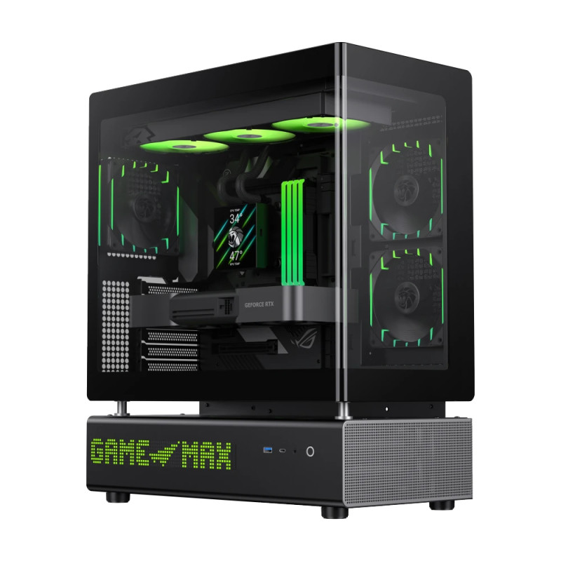 Gamemax кутия Case ATX - N90 BG - Addressable RGB, Modular Dual-Chamber Gamemax кутия Case ATX - N90 BG - Addressable RGB, Modular Dual-Chamber