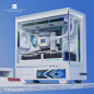 Thermalright кутия Case mATX - TL-M10 Vision White - 4 x 120 mm ARGB included, 9.16 inch LCD Display, USB-C
