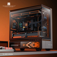 Thermalright кутия Case mATX - TL-M10 Vision Black - 4 x 120 mm ARGB included, 9.16 inch LCD Display, USB-C