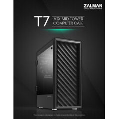 Zalman кутия за компютър Case ATX - T7 - Black